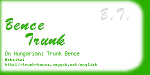 bence trunk business card